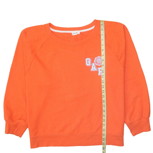 GAP Womens Orange Crew Neck Pullover Sweatshirt XL