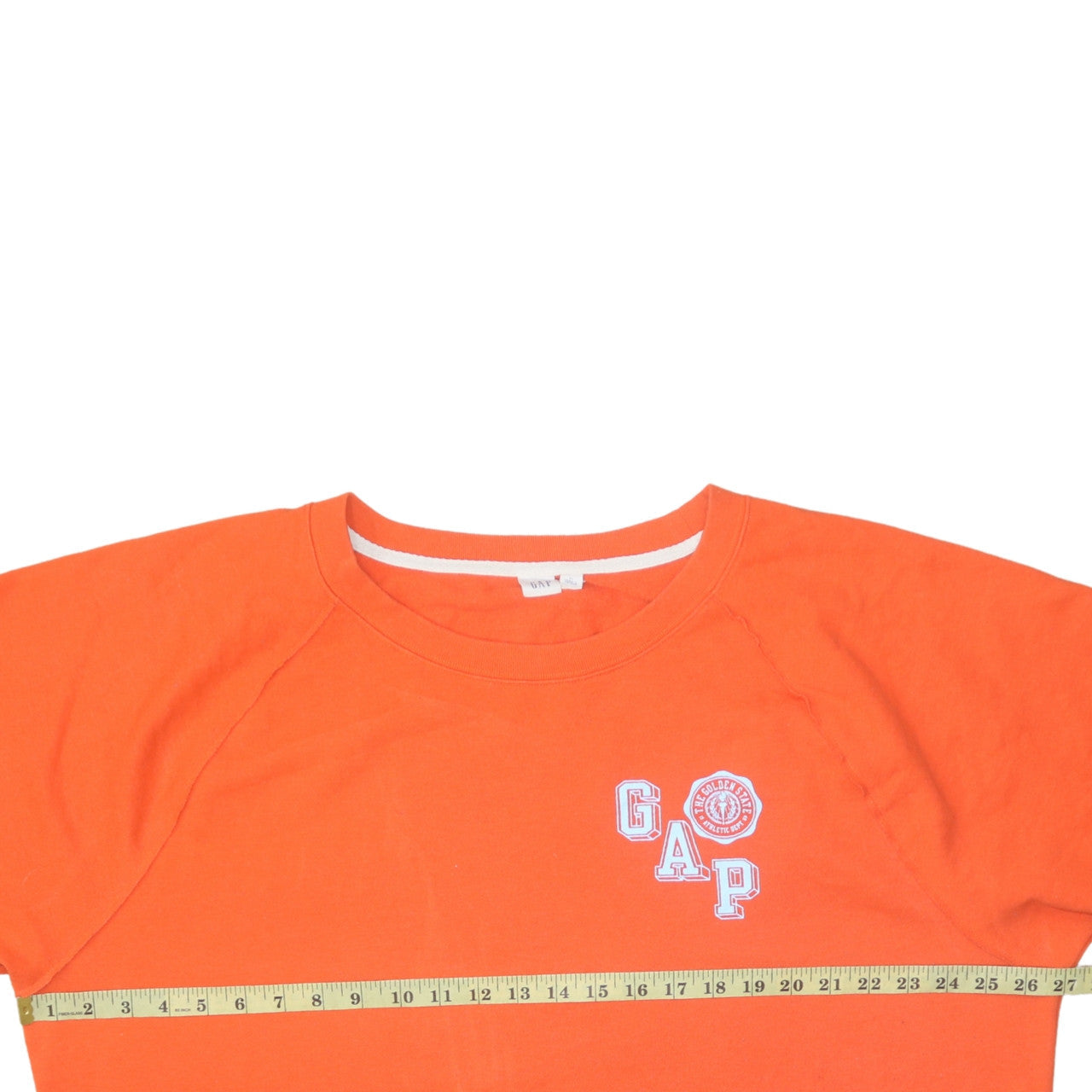 GAP Womens Orange Crew Neck Pullover Sweatshirt XL