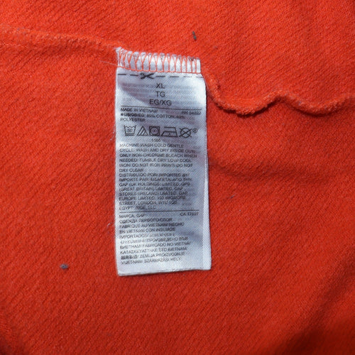 GAP Womens Orange Crew Neck Pullover Sweatshirt XL