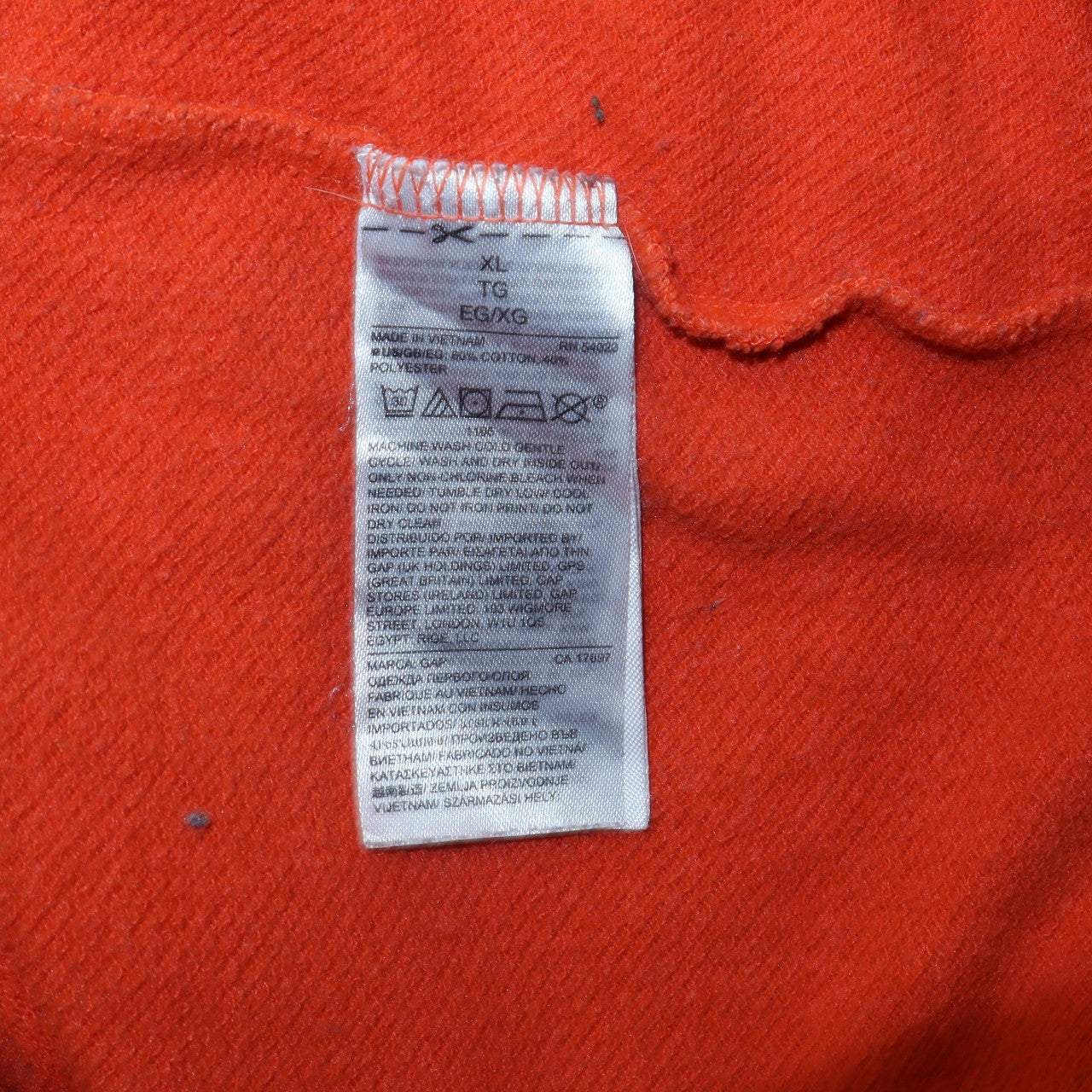 GAP Womens Orange Crew Neck Pullover Sweatshirt XL