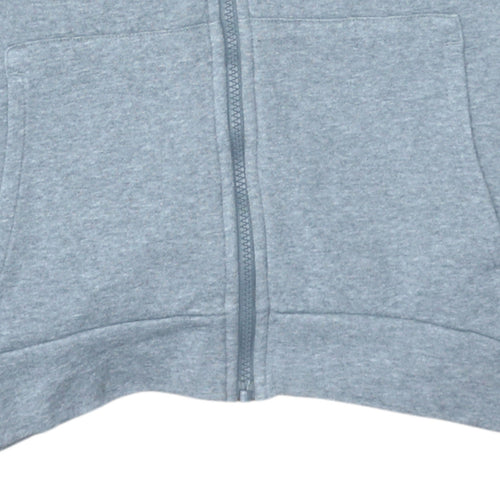 Nike Boys Grey Full Zip Hoodie XL 156-166cm Cotton Blend Fleece