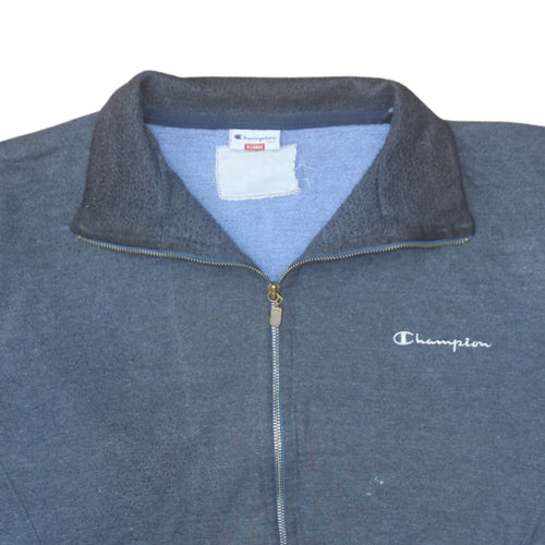 Champion Mens Blue XL Track Jacket Fleece Full Zip Activewear