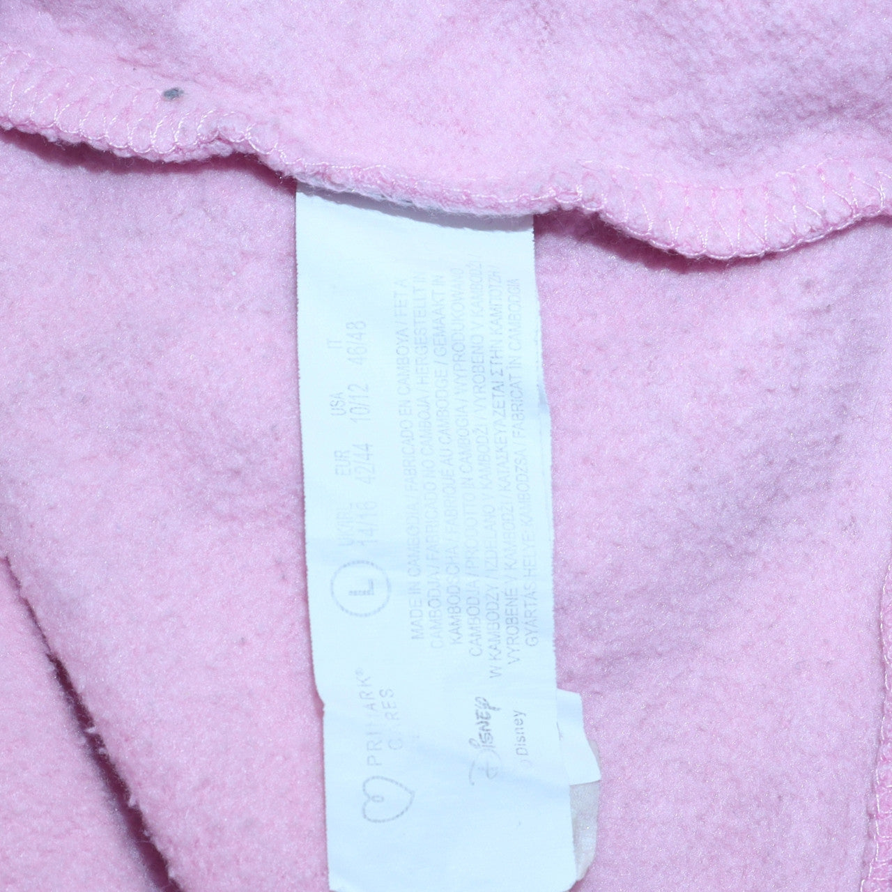 Disney Women Pink Minnie Mouse Pullover Sweatshirt L 14 Cotton