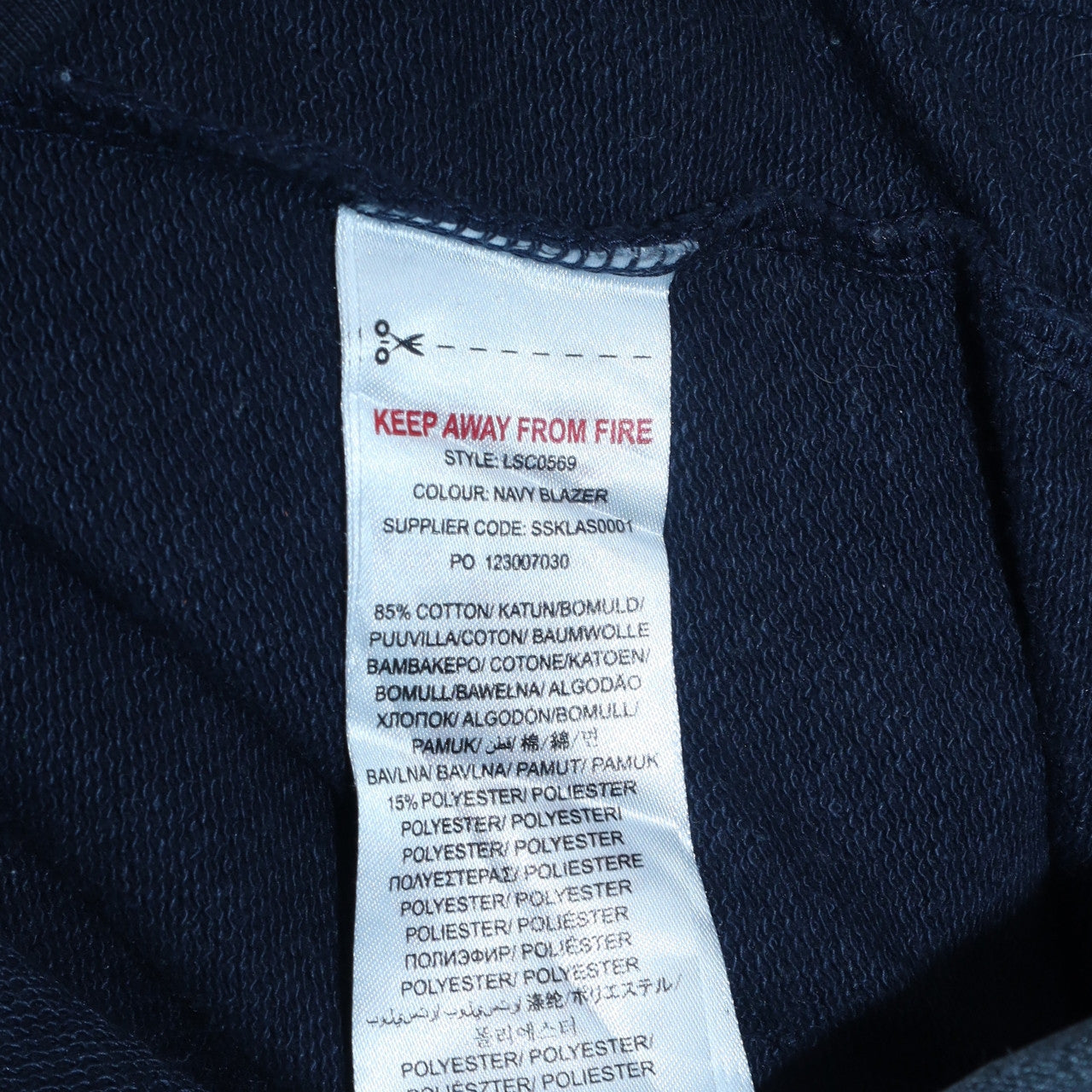 Lyle & Scott Boys Blue Full Zip Hoodie 12-13 Years Cotton Blend