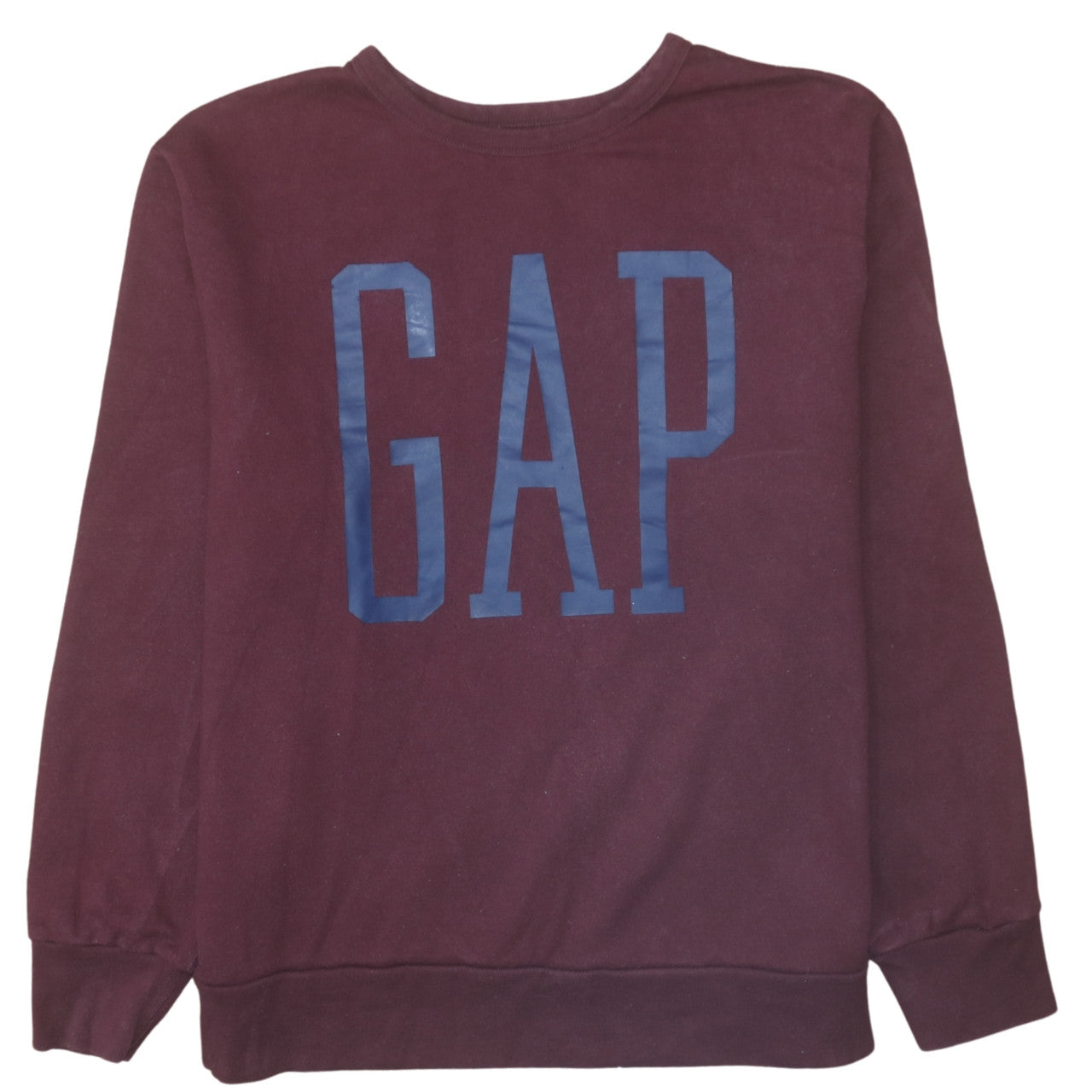 GAP Womens Burgundy Logo Pullover Sweatshirt XL Cotton Blend