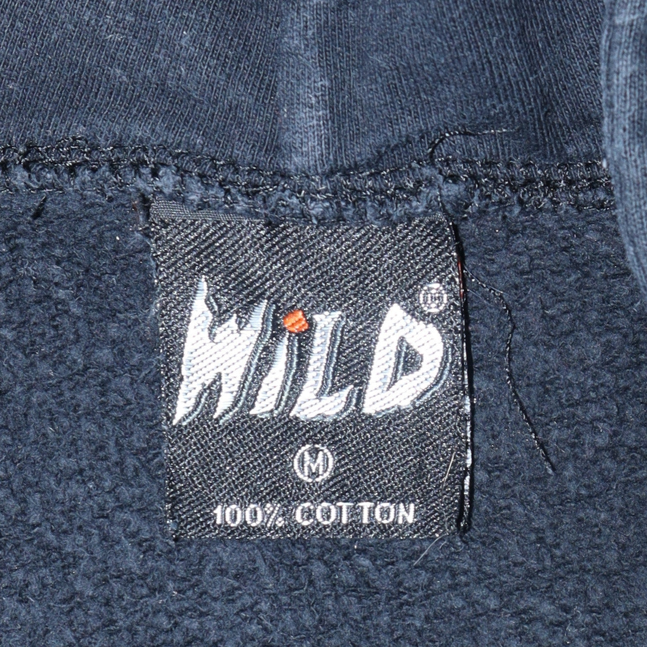 Wild Men's Black Wolf Graphic Full Zip Hoodie Size M