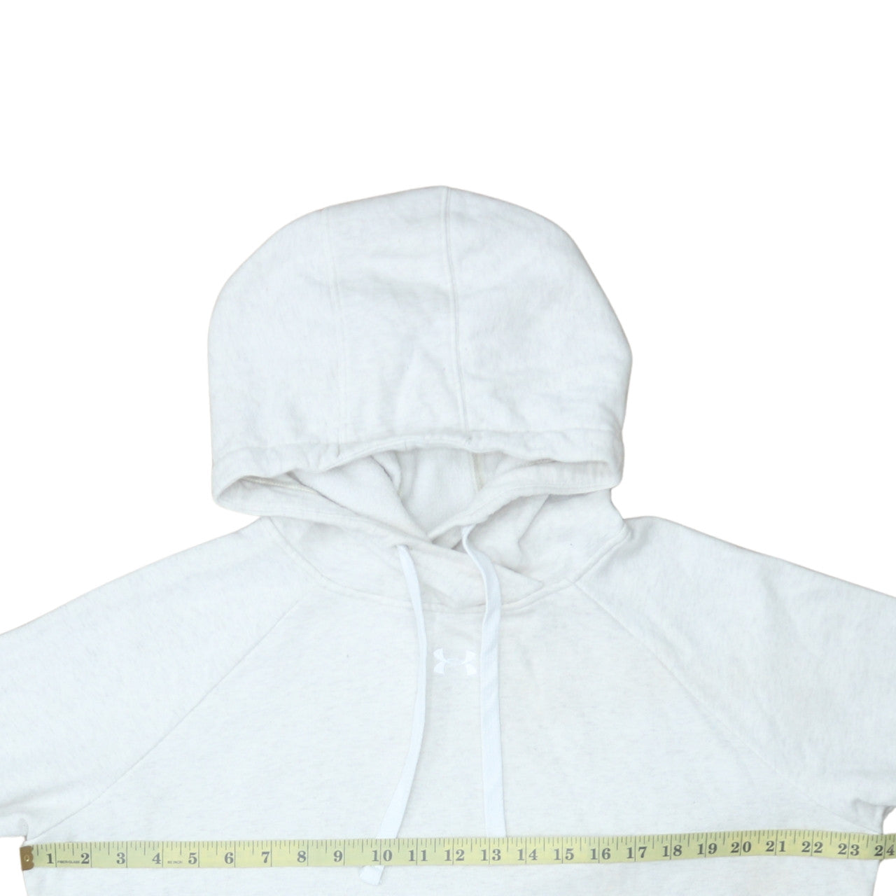 Under Armour Mens White L Pullover Hoodie Fleece Sweatshirt