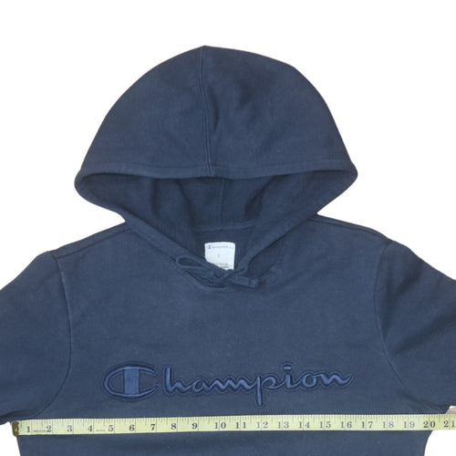 Champion Men's Blue Pullover Hoodie Small Embroidered Logo Fleece