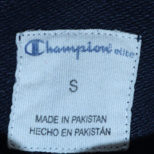 Champion Men's Blue Pullover Hoodie Small Embroidered Logo Fleece