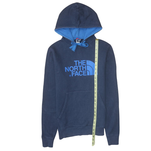 The North Face Men's Blue Pullover Hoodie XS Logo Outdoor Fleece