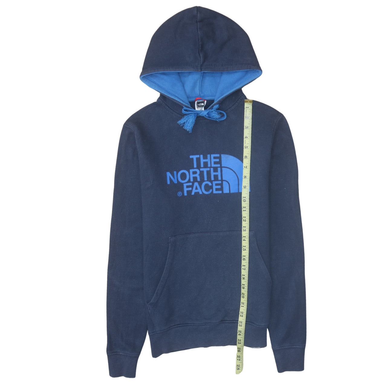The North Face Men's Blue Pullover Hoodie XS Logo Outdoor Fleece