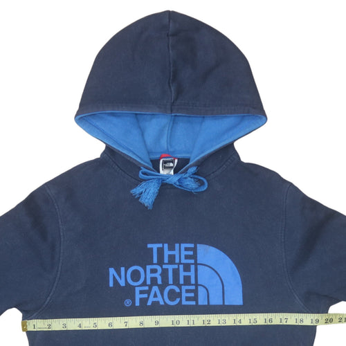 The North Face Men's Blue Pullover Hoodie XS Logo Outdoor Fleece