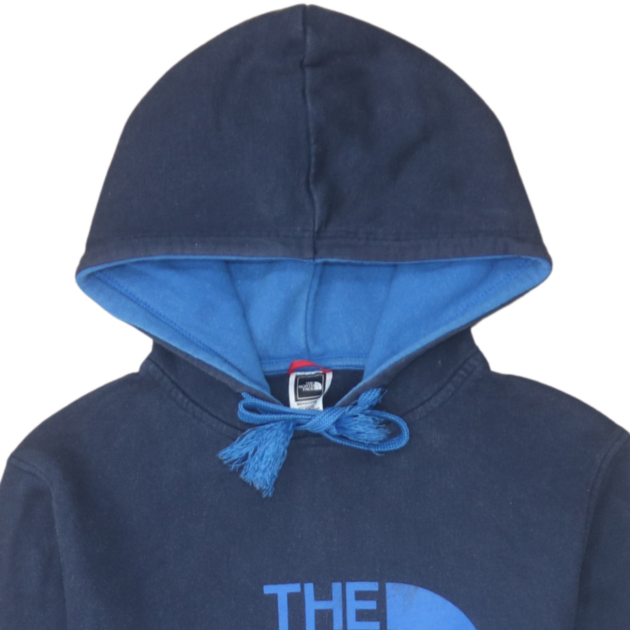 The North Face Men's Blue Pullover Hoodie XS Logo Outdoor Fleece