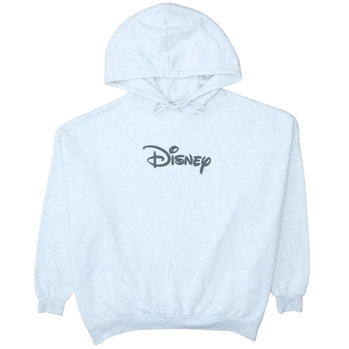 Disney Women's Light Grey 2XL Pullover Hoodie with Logo Print