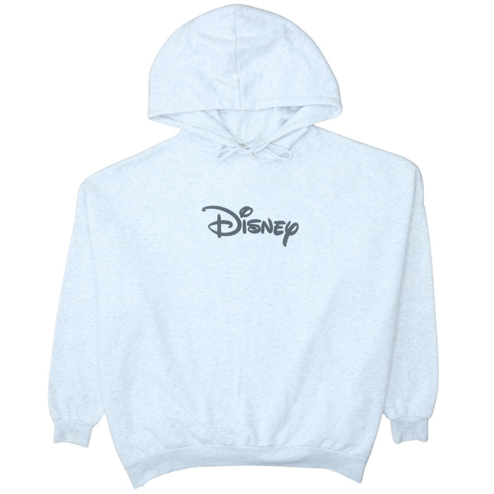 Disney Women's Light Grey 2XL Pullover Hoodie with Logo Print