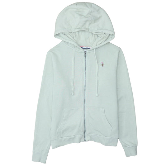 U.S. Polo Assn. Women Sage Full Zip Hoodie Size S Cotton Casual