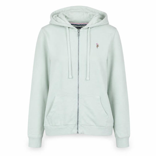 U.S. Polo Assn. Women Sage Full Zip Hoodie Size S Cotton Casual