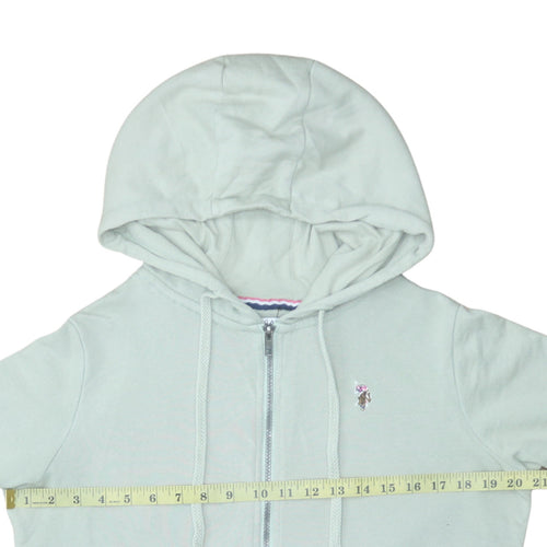 U.S. Polo Assn. Women Sage Full Zip Hoodie Size S Cotton Casual
