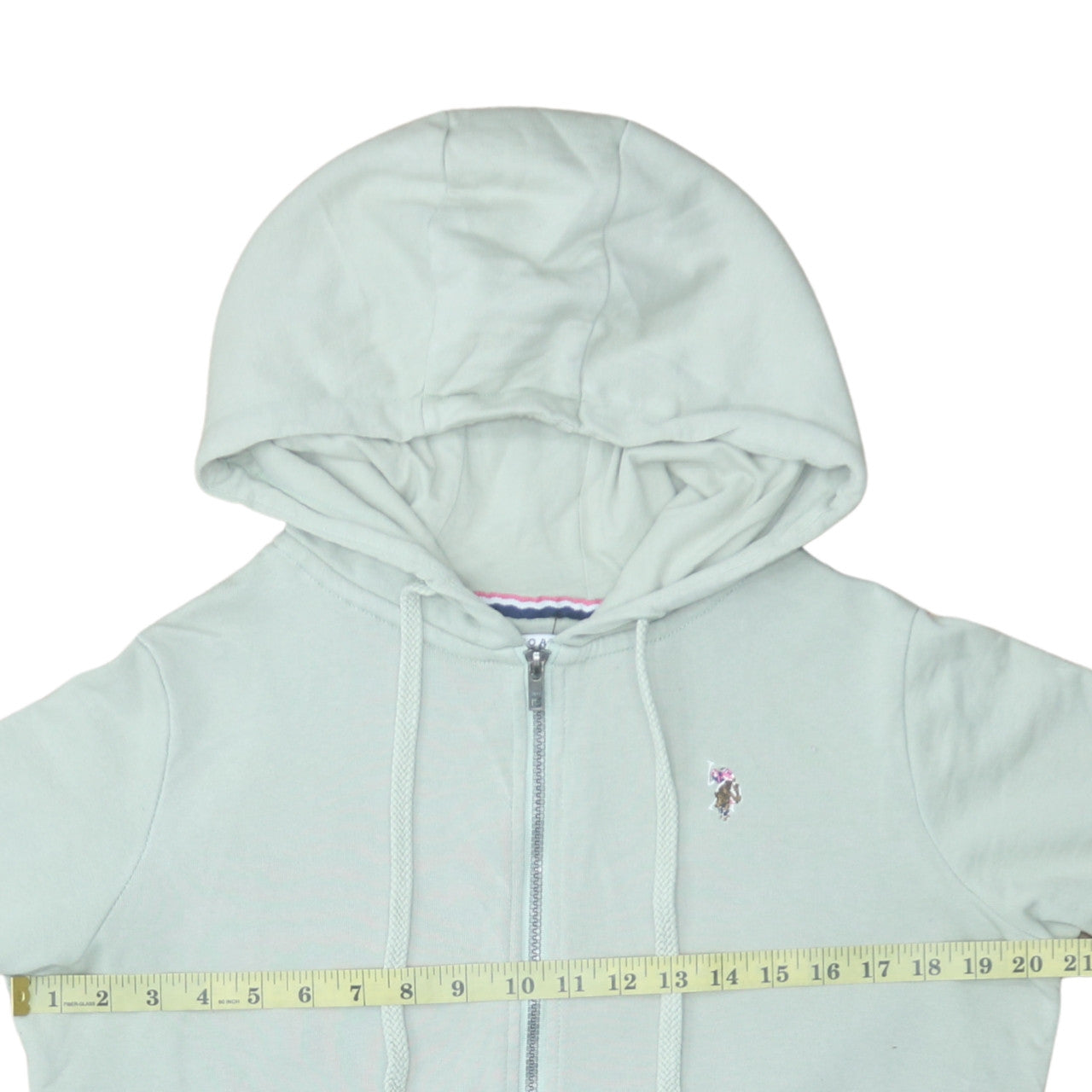 U.S. Polo Assn. Women Sage Full Zip Hoodie Size S Cotton Casual