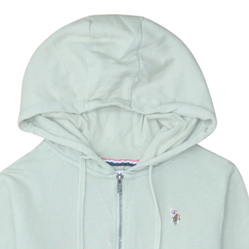 U.S. Polo Assn. Women Sage Full Zip Hoodie Size S Cotton Casual