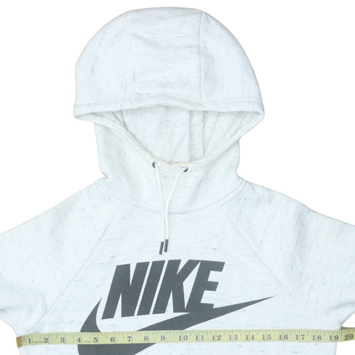 Nike Men's White XS Pullover Hoodie with Logo Graphic Print