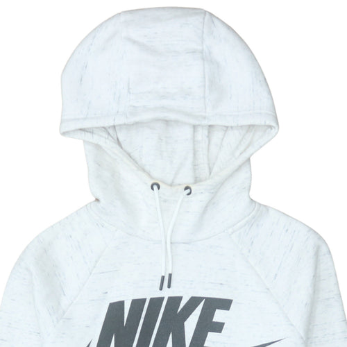 Nike Men's White XS Pullover Hoodie with Logo Graphic Print