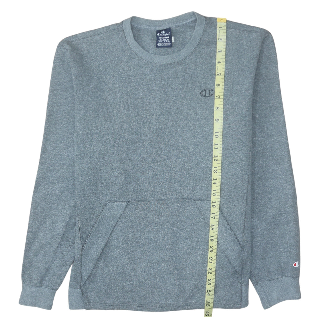Champion Men's Grey Medium Crew Neck Pullover Sweatshirt