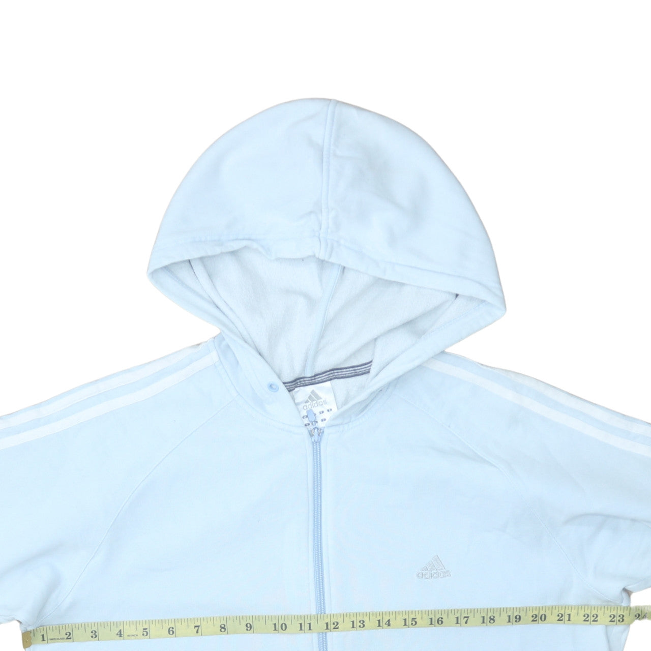 Adidas Teens Blue Full Zip Hoodie Size 10-11 Fleece Sportswear