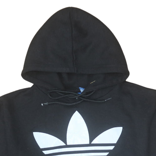 Adidas Mens Black Pullover Hoodie M Graphic Sportswear