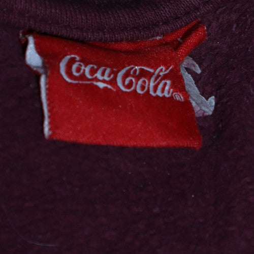 Coca-Cola Mens Red Pullover Crew Neck Sweatshirt L Graphic Print