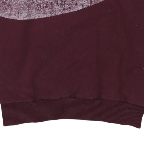 Coca-Cola Mens Red Pullover Crew Neck Sweatshirt L Graphic Print