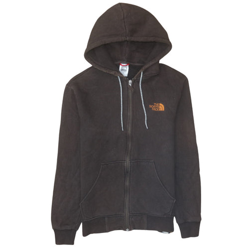 The North Face Men Brown Full Zip Hoodie M Cotton Fleece Outdoor