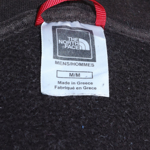 The North Face Men Brown Full Zip Hoodie M Cotton Fleece Outdoor
