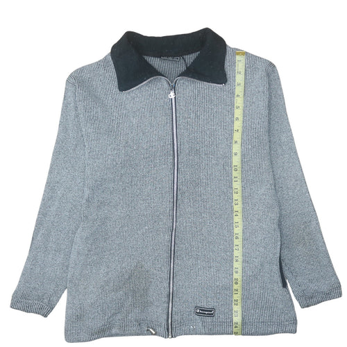 Champion Men's Grey Full Zip Knit Jacket Size M Athleisure