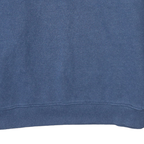 Tommy Jeans Men's Blue Pullover Hoodie L Logo Cotton Blend