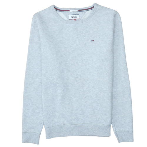 Tommy Hilfiger Men's Grey Crew Neck Cotton Pullover Sweatshirt M