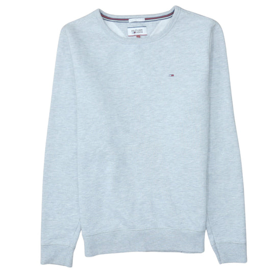 Tommy Hilfiger Men's Grey Crew Neck Cotton Pullover Sweatshirt M