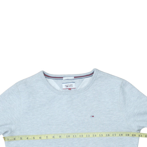 Tommy Hilfiger Men's Grey Crew Neck Cotton Pullover Sweatshirt M