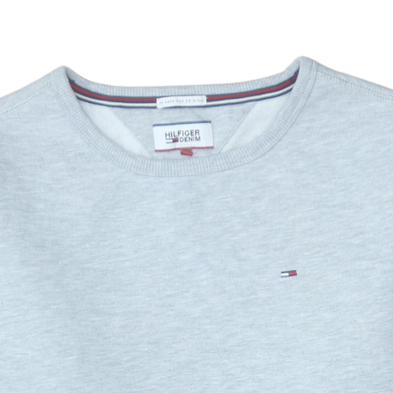 Tommy Hilfiger Men's Grey Crew Neck Cotton Pullover Sweatshirt M