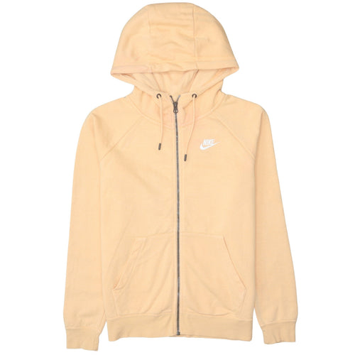 Nike Men's Beige Full Zip Hoodie Size S Fleece Sweatshirt