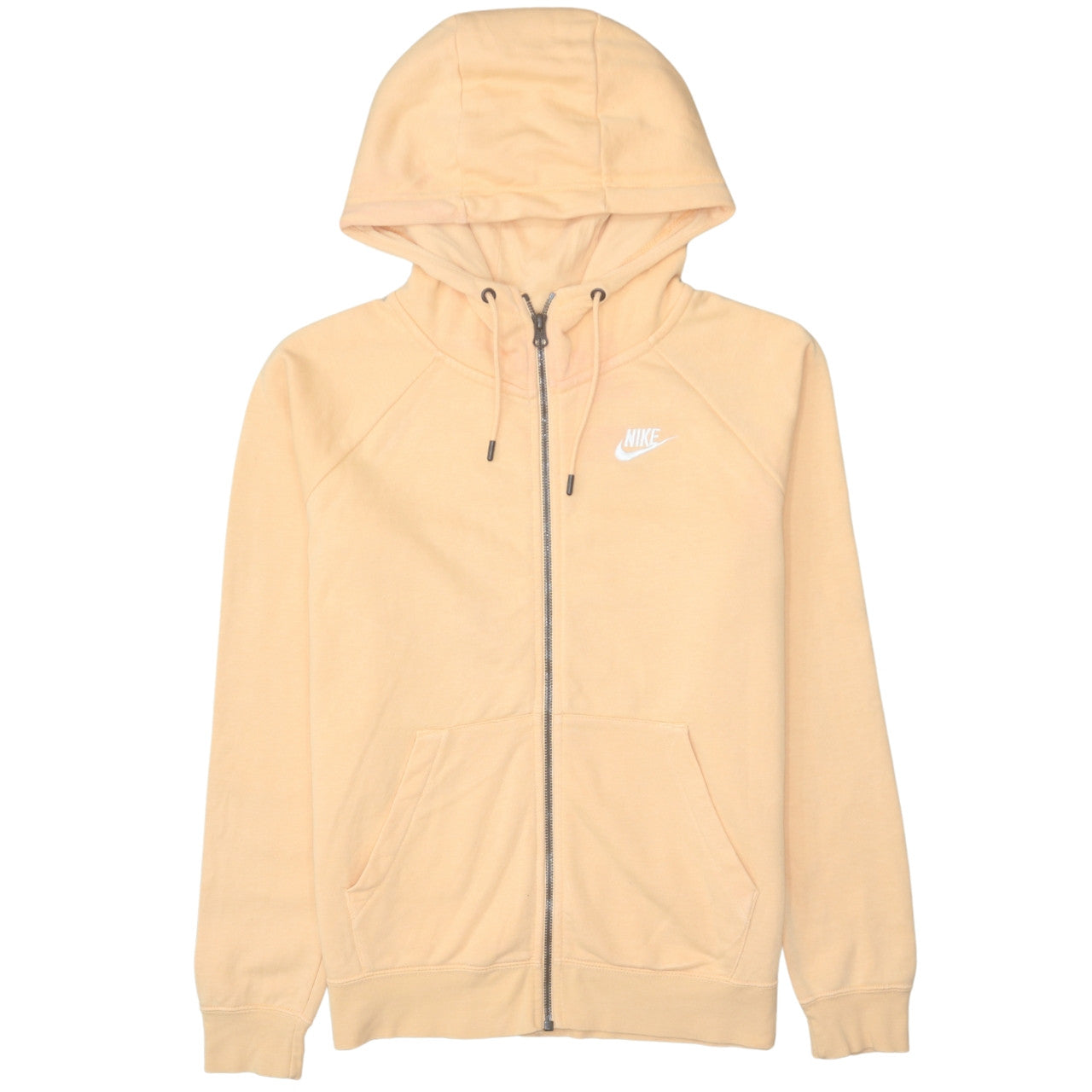 Nike Men's Beige Full Zip Hoodie Size S Fleece Sweatshirt