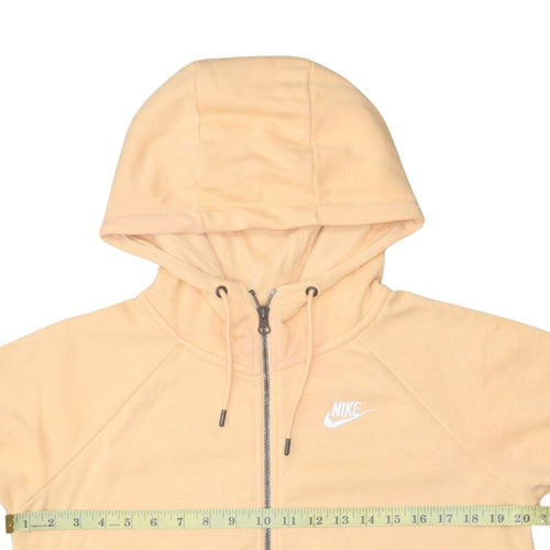 Nike Men's Beige Full Zip Hoodie Size S Fleece Sweatshirt
