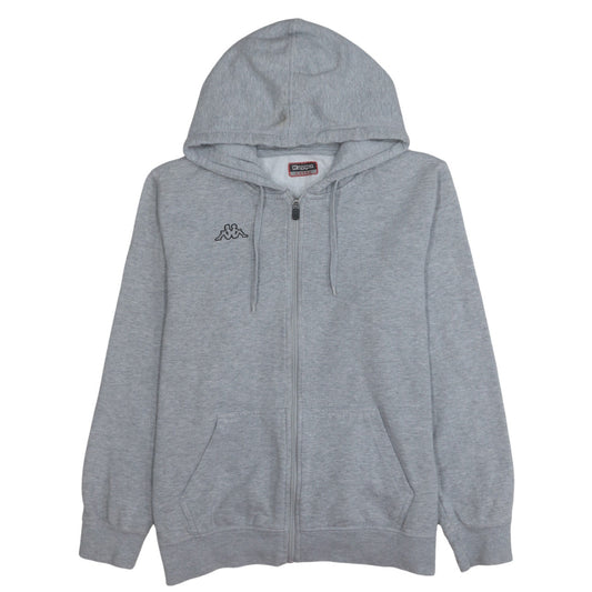 Kappa Mens Grey Full Zip Hoodie Size L Sports Style
