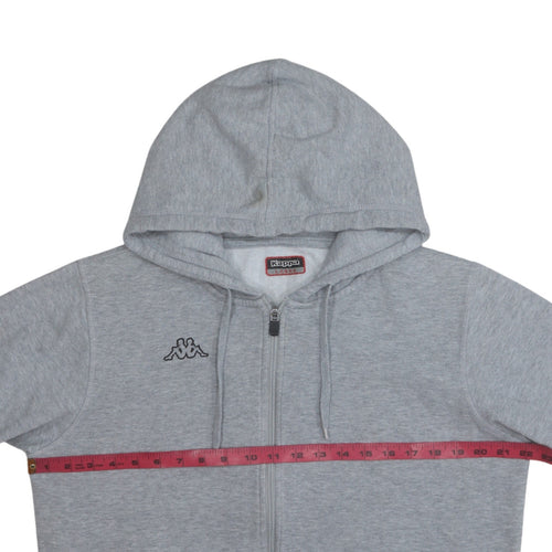 Kappa Mens Grey Full Zip Hoodie Size L Sports Style