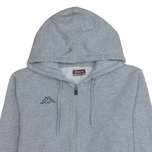 Kappa Mens Grey Full Zip Hoodie Size L Sports Style