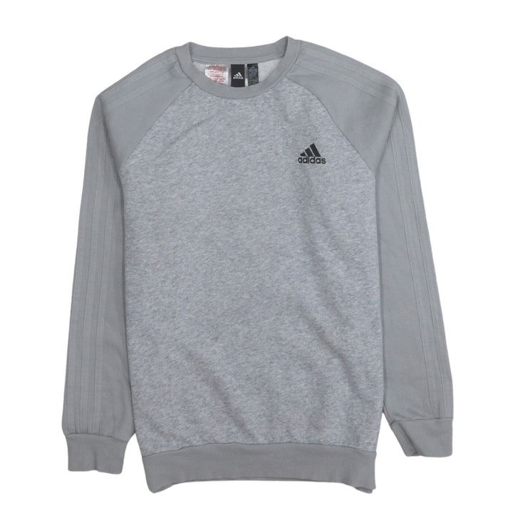 Adidas Boys Grey Pullover Sweatshirt 13-14 Years Crew Neck Fleece Jumper