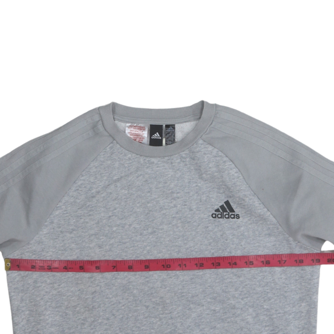 Adidas Boys Grey Pullover Sweatshirt 13-14 Years Crew Neck Fleece Jumper