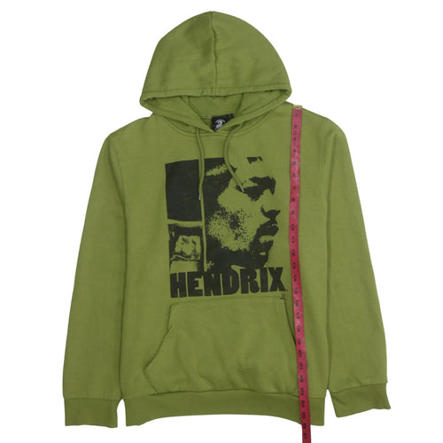 Authentic Hendrix Men's Green Pullover Hoodie L Music Graphic