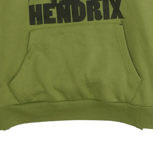 Authentic Hendrix Men's Green Pullover Hoodie L Music Graphic