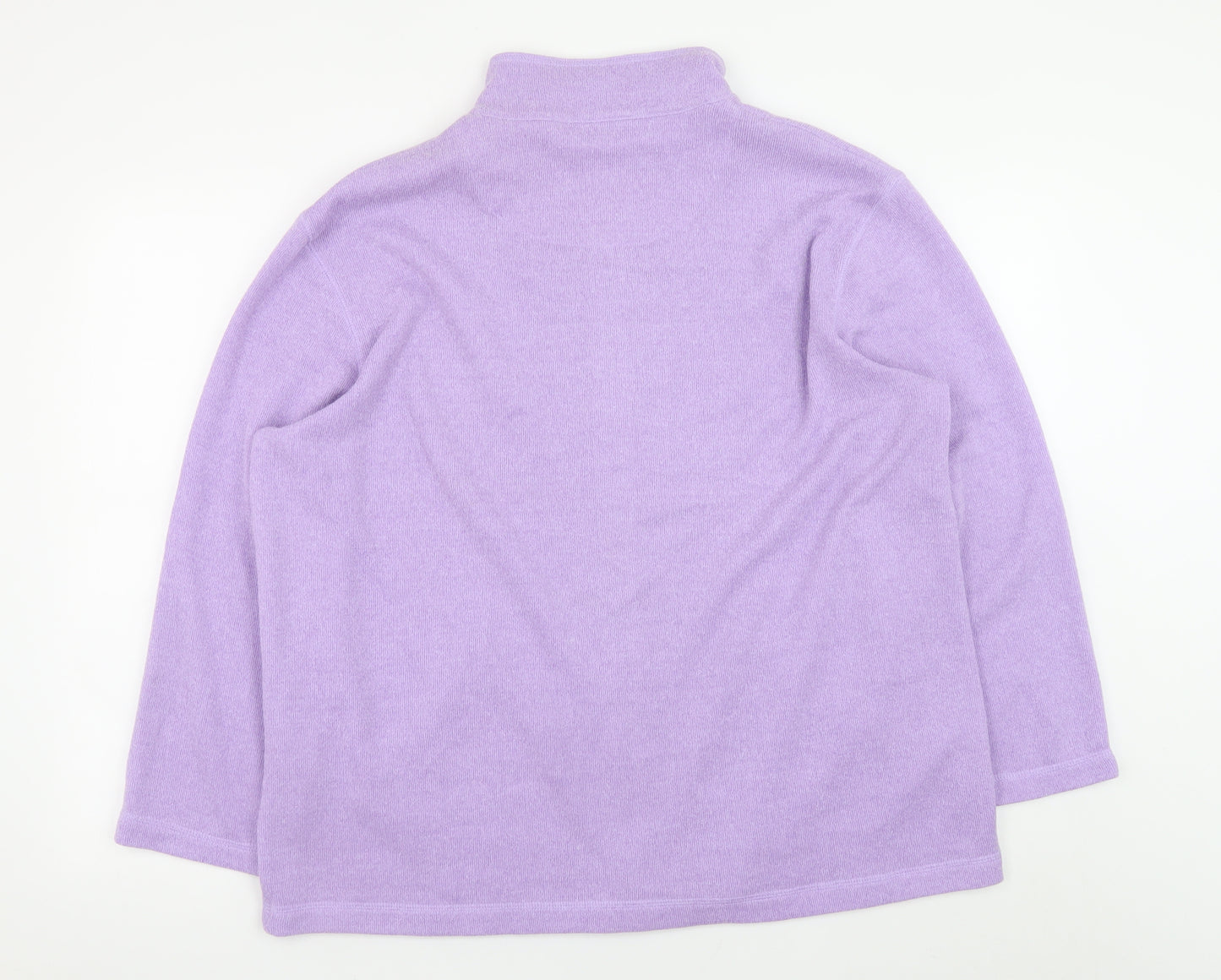 Kash Womens Purple Size 16 Full Zip Knit Casual Jacket